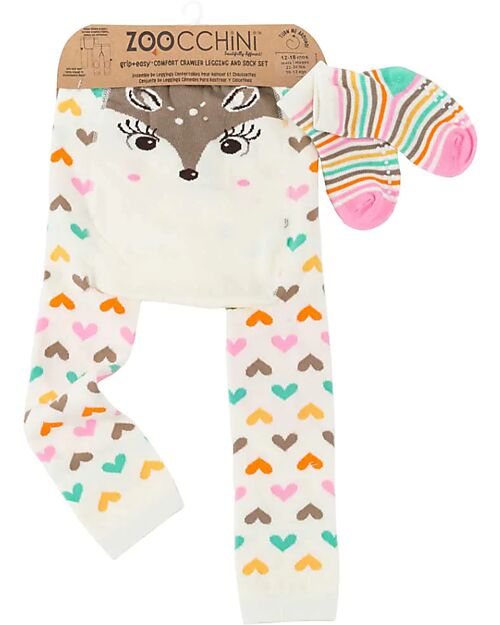 Zoocchini Set Leggings e Calzini Antiscivolo Grip+Easy - Fiona il Cerbiatto Leggings