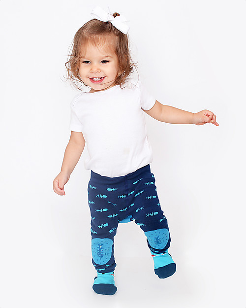 Zoocchini Set Leggings e Calzini Antiscivolo Grip+Easy - Sherman lo Squalo Leggings