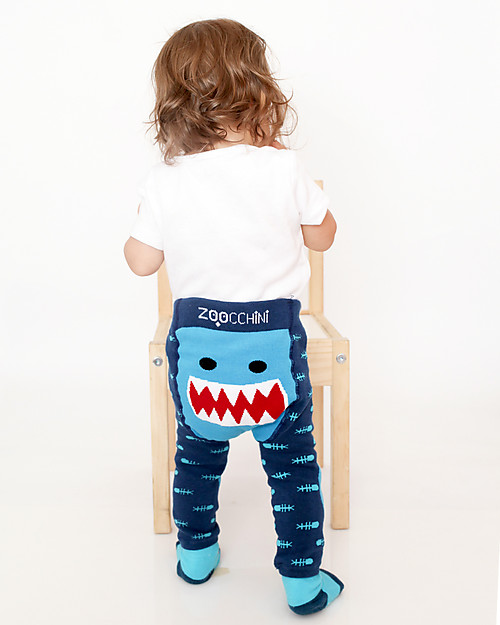 Zoocchini Set Leggings e Calzini Antiscivolo Grip+Easy - Sherman lo Squalo Leggings