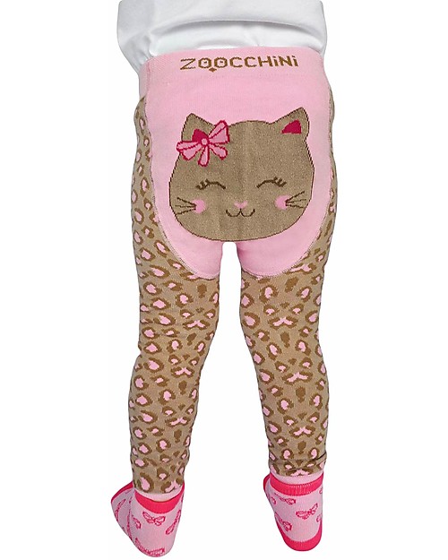 Zoocchini Set Leggings e Calzini Antiscivolo Kallie la Gattina Grip+Easy Leggings