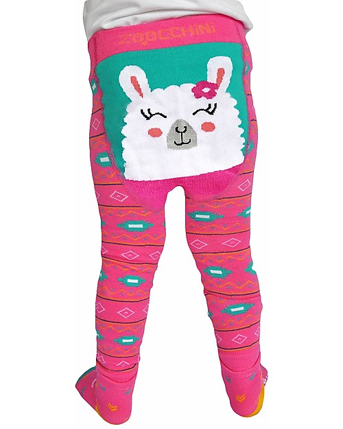 Zoocchini Set Leggings e Calzini Antiscivolo Larney il Lama Grip+Easy Leggings