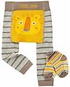 Zoocchini Set Leggings e Calzini Antiscivolo  Leo il Leone Grip+Easy Leggings