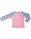 Zoocchini Top Maniche Lunghe da Bagno - Rash Guard per Neonato - Franny il Fenicottero T-shirt Anti UV