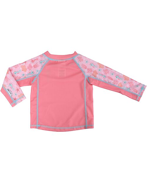 Zoocchini Top Maniche Lunghe da Bagno - Rash Guard per Neonato - Sally il Cavalluccio Marino T-shirt Anti UV