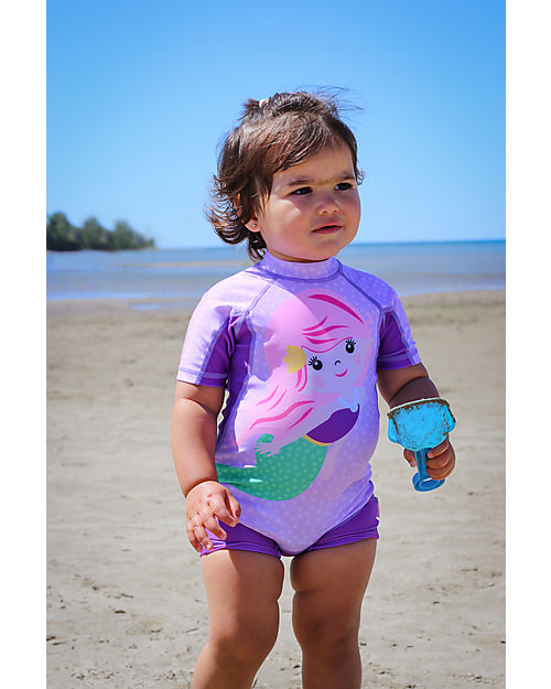 Zoocchini Tutina da Surf - Sirenetta - UPF 50+ T-shirt Anti UV