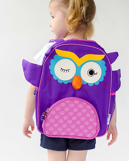 Zoocchini Zainetto Bimbi, Olive il Gufetto - 33 x 26,5 x 10 cm Zaini Asilo