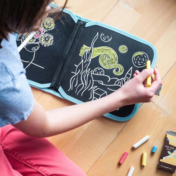 thumbnail image 2 of Jaq Jaq Bird Kids Doodle Book - Reusable Chalk Drawing Board For Travel & Creativity 2 of 14