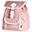 Zainetto Bimbi 25 x 26 x 25,5 cm, Rosa - Impermeabile, inserti in pelle