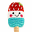 Sonaglio Gelato Amarena Latte Menta 16 cm - Puro cotone bio Sonaglio Gelato Amarena Latte Menta 16 cm - Puro cotone bio