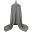 Baldacchino, Grigio Pietra - 100% mussola di cotone Baldacchino, Grigio Pietra - 100% mussola di cotone
