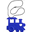 Massaggiagengive Trenino Blu e Collana di Allattamento 2 in 1 - 100% Silicone Alimentare