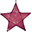 Lampada Stella Small 30 x 30 cm - Rosso - 100% Cotone