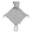 Pezza con Peluche Ippopotamo - 17x17 cm - Grigio Chiaro Pezza con Peluche Ippopotamo - 17x17 cm - Grigio Chiaro