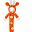 Sonaglio Stick Giraffa - Fair Trade, Cotone Bio