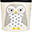 Cesto Portatutto - Gufo Bianco - 100% Cotone Cesto Portatutto - Gufo Bianco - 100% Cotone