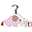 Pacco da 10 Grucce, Velluto - Elefante Rosa Pacco da 10 Grucce, Velluto - Elefante Rosa