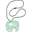 Massaggiagengive Elefante Menta e Collana di Allattamento 2 in 1 - 100% Silicone Alimentare