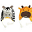 Cappello Invernale Reversibile Anti-UV SPF 50+, Giraffa+Zebra - 100% pile