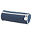 Astuccio Cilindrico con Zip, Blu Navy - 22 x 8 cm