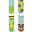 Set 4 Paia di Calzini Antiscivolo - Rana e Orso - Marrone/Verde