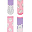 Set 4 Paia di Calzini Antiscivolo - Ippopotamo e Elefante - Viola/Rosa