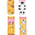 Set 4 Paia di Calzini Antiscivolo - Giraffa e Zebra - Arancione/Rosa