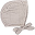 Cuffietta Bebè Lou, Cipria (3-6 e 9-12 mesi) -100% cotone bio