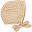 Cuffietta Bebè Lou, Pesca (3-6 e 9-12 mesi) -100% cotone bio Cuffietta Bebè Lou, Pesca (3-6 e 9-12 mesi) -100% cotone bio