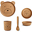 Set Pappa in Bambù, 4 Pezzi - Orso Marrone Set Pappa in Bambù, 4 Pezzi - Orso Marrone