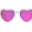 Occhiali da Sole, Blue Collection, The Sweetheart - Montatura Cuore Bianca/Lenti Rosa, 100% Protezione UV - GARANZIA 1 ANNO Lost&Found