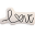 Cuscino in Cotone con Scritta Love - 20 x 10 x 39 cm