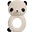Anello da Dentizione, Panda Bianco - 100% Gomma Naturale