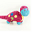 Sonaglio Dinosauro Dippi, Fucsia - Fair Trade Sonaglio Dinosauro Dippi, Fucsia - Fair Trade