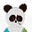 Massaggiagengive e Sonaglio ad Anello in Legno, Panda - Fair Trade
