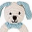 Sonaglio ad Anello in Legno - Coniglio Blu - Fair Trade, Cotone Bio Sonaglio ad Anello in Legno - Coniglio Blu - Fair Trade, Cotone Bio