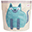 Cesto Portatutto - Gatto Blu - 100% Cotone