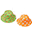 Baby Cappello Estivo Reversibile Arancio, Anti-UV SPF 50+, Pattern Giraffa+Zebra - Baby Cappello Estivo Reversibile Arancio, Anti-UV SPF 50+, Pattern Giraffa+Zebra -