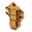 Torre Montessoriana Convertibile Step'n'Sit, Legno Naturale con Cinghie Oro