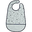 Bavaglino Impermeabile con Tasca Contour, Celeste - 42x27,5 cm - Chiusura in Velcro