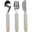 Set Posate, Grigio/Gocce Oro - Acciaio Inossidabile Set Posate, Grigio/Gocce Oro - Acciaio Inossidabile