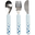 Set Posate, Celeste/Pois Blu - Acciaio Inossidabile Set Posate, Celeste/Pois Blu - Acciaio Inossidabile