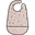Bavaglino Impermeabile con Tasca Contour, Rosa Cipria - 42x27,5 cm - Chiusura in Velcro