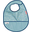 Bavaglino Impermeabile con Tasca Contour, Celeste/Oro - 36x26 cm - Chiusura in Velcro Bavaglino Impermeabile con Tasca Contour, Celeste/Oro - 36x26 cm - Chiusura in Velcro