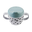 Tazza Spout con Beccuccio e Manici Happy Dots, Celeste/Nero - 230 ml