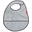 Bavaglino Impermeabile con Tasca Contour, Grigio/Oro - 36x26 cm - Chiusura in Velcro Bavaglino Impermeabile con Tasca Contour, Grigio/Oro - 36x26 cm - Chiusura in Velcro