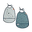 Set 2 Bavaglini Impermeabili con Tasca Elphee Blu - Chiusura a nastrini Set 2 Bavaglini Impermeabili con Tasca Elphee Blu - Chiusura a nastrini