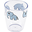 Mini Bicchiere Yummy Amici di Deer, Celeste - 120 ml Mini Bicchiere Yummy Amici di Deer, Celeste - 120 ml