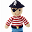 Sonaglio Pirata - Fair Trade - Circa Altezza 18 cm