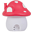 Luce da Notte LED, Casetta Fungo con adesivi - Rosso Luce da Notte LED, Casetta Fungo con adesivi - Rosso