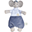 Doudou Alvin l'Elefante - Caucciù Naturale e Cotone Bio Doudou Alvin l'Elefante - Caucciù Naturale e Cotone Bio